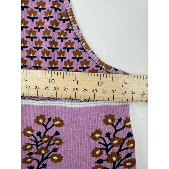 Anthropologie Free People Petra Colorful floral Stretch Lounge tank Size Medium - Picture 4 of 8